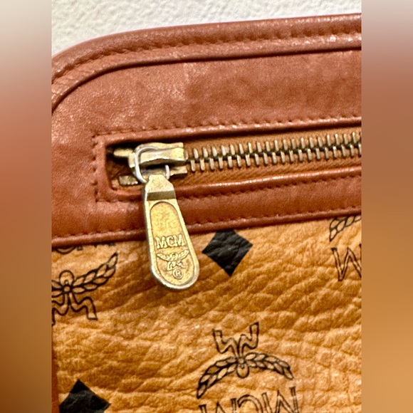 Vintage MCM Brown Visetos Leather Clutch - Picture 7 of 10